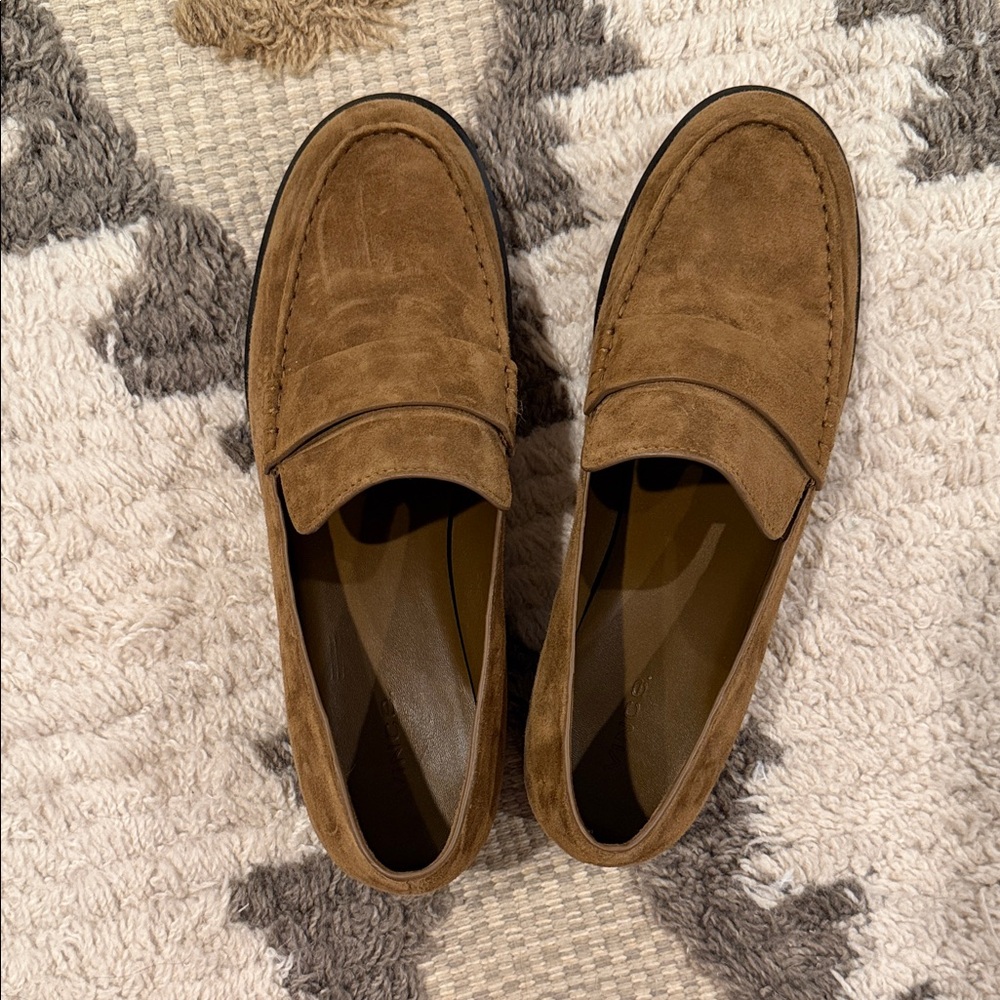Vince Tan Suede Loafers